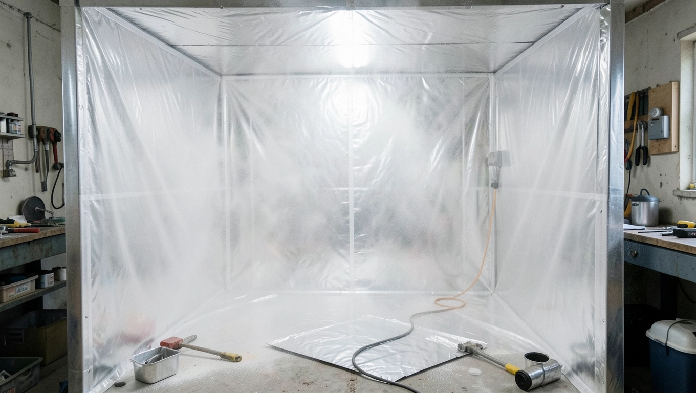 komora lakiernicza z folii