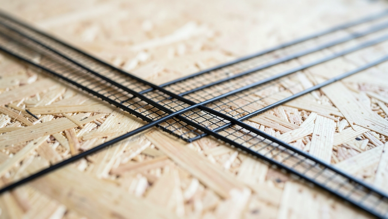 montaż folii grzewczej na płycie osb