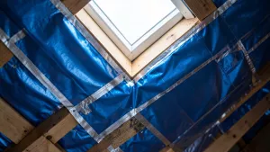 montaż folii paroizolacyjnej na poddaszu